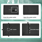 2 Tier Dish Drying Rack with Cutlery Holder, Cup Rack, Drainboard dimensions