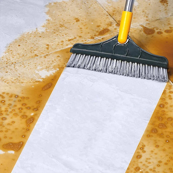2 in 1 Bathroom Cleaning Brush Wiper Tiles Cleaning Bathroom Brush Floor Scrub Brush with Long Handle 120° Rotate Home Kitchen Bathroom Cleaning Brush