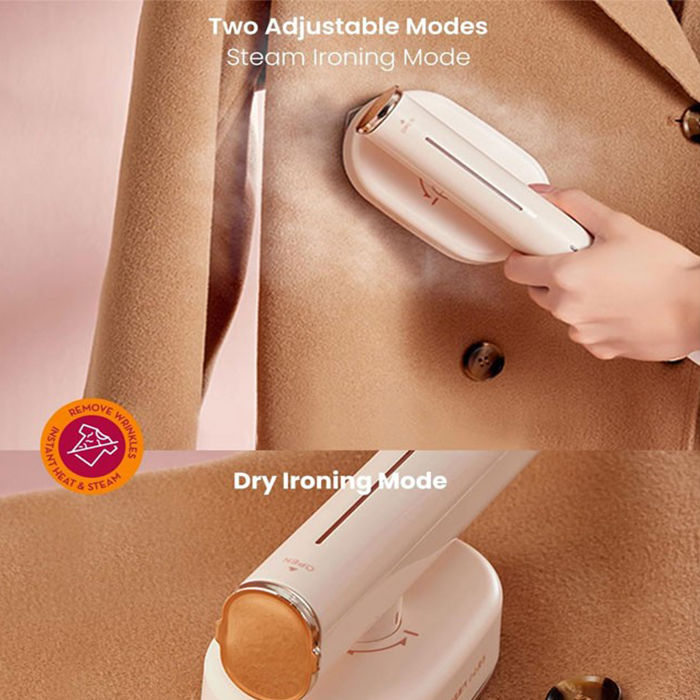 2 in 1 Dynamic Steam Flat Iron Portable Handheld Rotatable Steam and Press Iron Garment Steamer adjustable mode