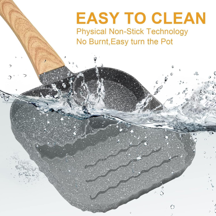 2 in 1 Hole Pan Mini Frying Egg Nonstick Skillet Pan Perfect pan for Breakfast easy to wash