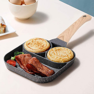 2 in 1 Hole Pan Mini Frying Egg Nonstick Skillet Pan Perfect pan for Breakfast