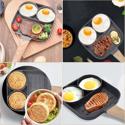 2 in 1 Hole Pan Mini Frying Egg Nonstick Skillet Pan Perfect pan for Breakfast durable