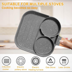 2 in 1 Hole Pan Mini Frying Egg Nonstick Skillet Pan Perfect pan for Breakfast easy To clean