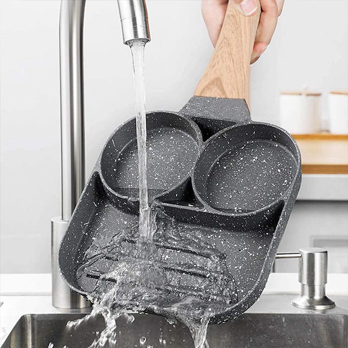 2 in 1 Hole Pan Mini Frying Egg Nonstick Skillet Pan Perfect pan for Breakfast easy to wash