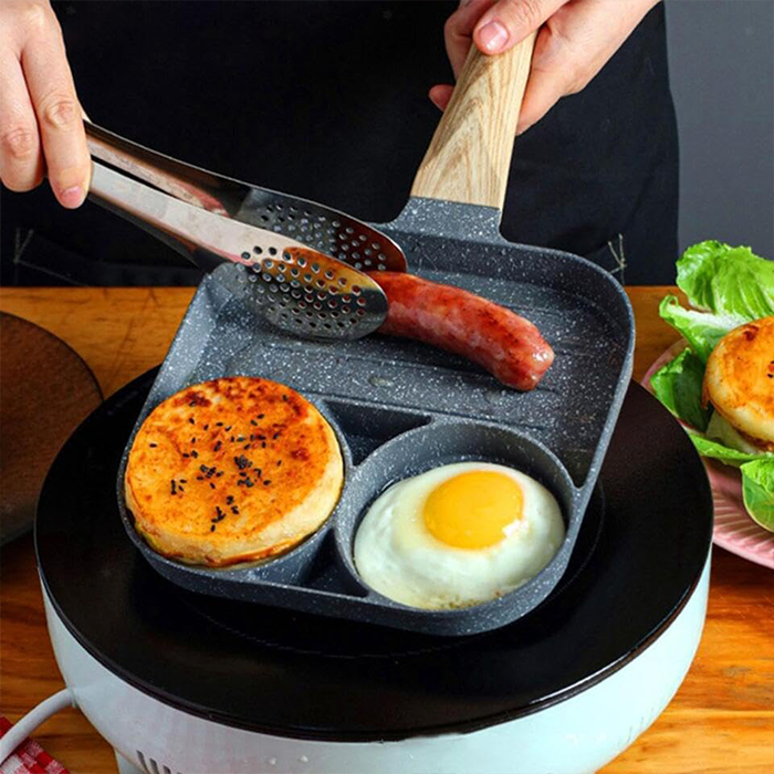 2 in 1 Hole Pan Mini Frying Egg Nonstick Skillet Pan Perfect pan for Breakfast strong