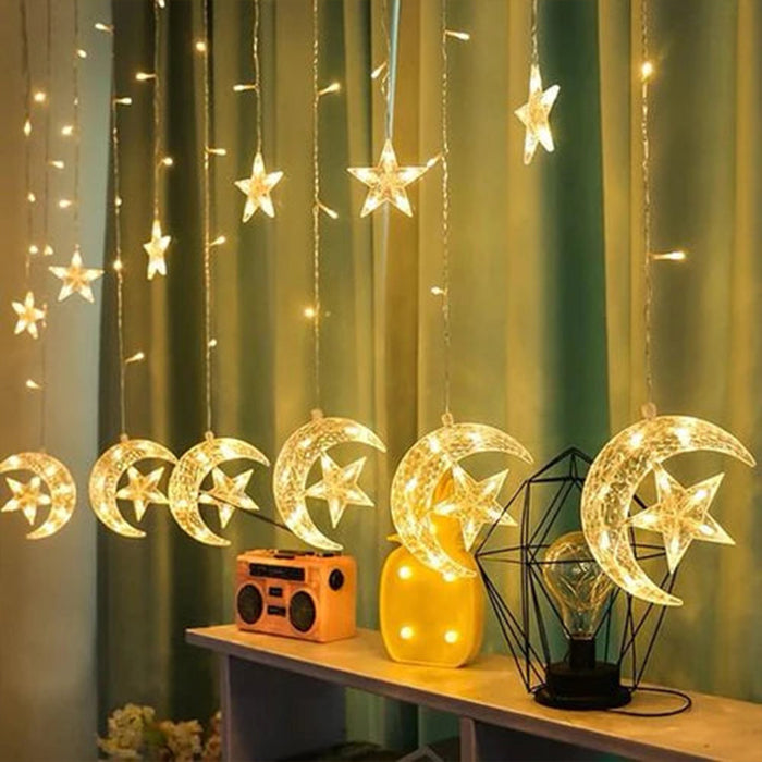 3.5M LED Star and Moon String Lights - Decorative Ramadan Led Lights for Indoor Outdoor NICE PRODUCT
