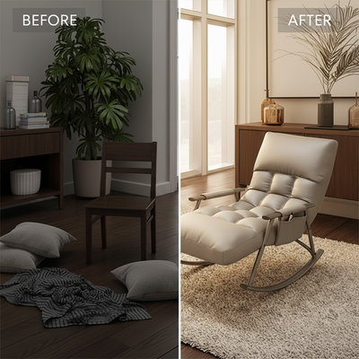 Adjustable Rocking Chair with Backrest – Modern Armchair