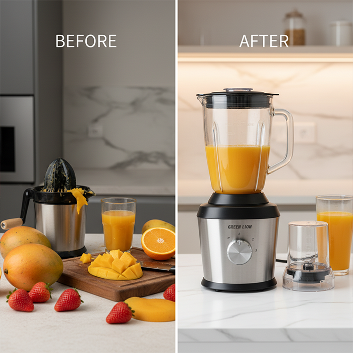 Green Lion Blend Pro Mixer Grinder 500W 1500mL - Silver