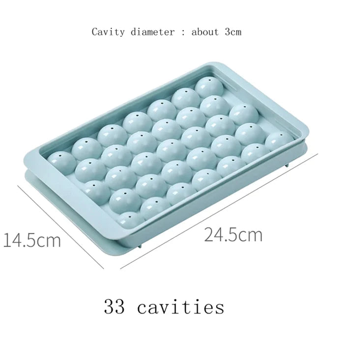 Reusable Flexible 33 Pcs Ice Cube Mould For Cool Drinks Beverages dimensions