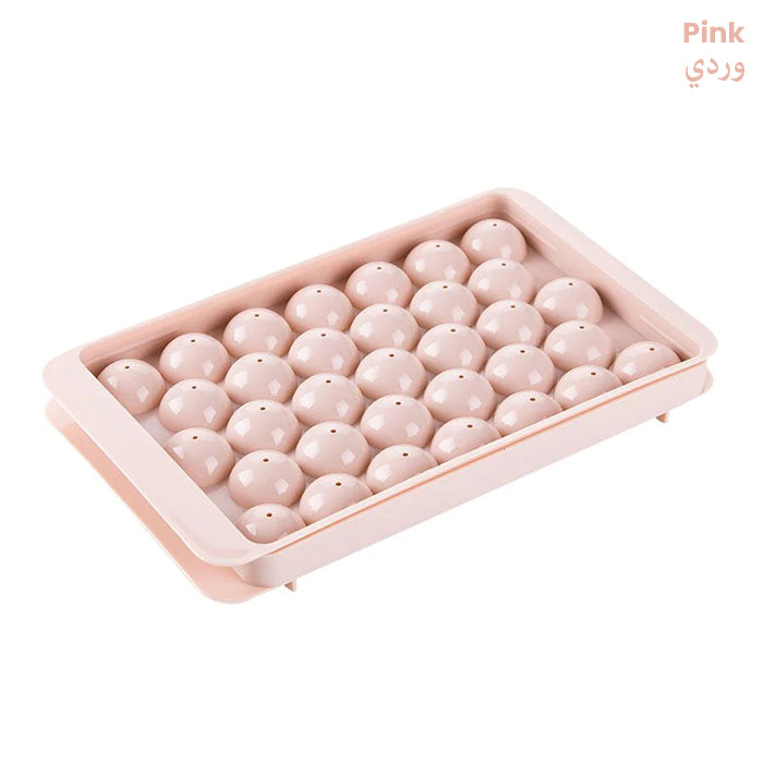 Reusable Flexible 33 Pcs Ice Cube Mould For Cool Drinks Beverages pink