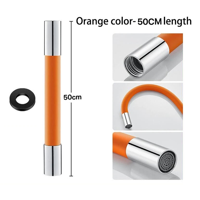 360° Flexible Shaped Flex Faucet Extender Tube dimensions
