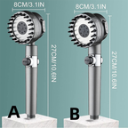 Hand shower with built-in shower filter for hard water, high pressure handheld design for bathroom shower cleaning and spa use Qatar