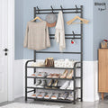 3in1 Multifunctional Hall Tree Shoe Rack with Storage Organizer Black
