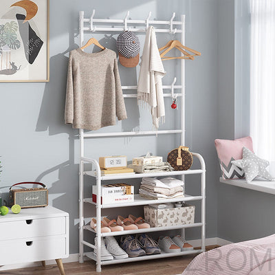 3in1 Multifunctional Hall Tree Shoe Rack with Storage Organizer space saver
