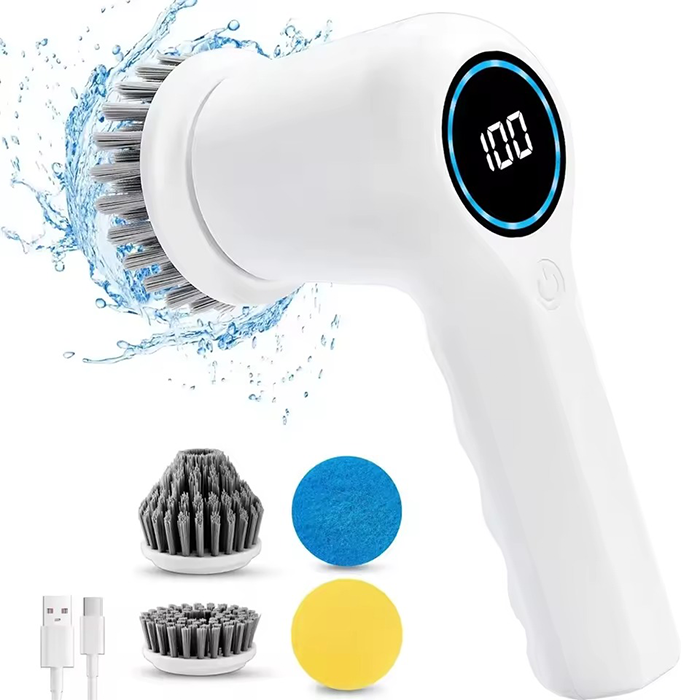 4-In-1 Electric Spin Scrubber, Power Scrubber Cordless Electric Brush Shower Scrubber for Cleaning
