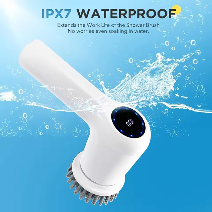 4-In-1 Electric Spin Scrubber, Power Scrubber Cordless Electric Brush Shower Scrubber for Cleaning Waterproof