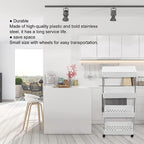 4-Tier Kitchen Shelf Trolley Rack, Multi-functional Storage Organizer Cart high quality item