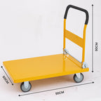 400 KG Heavy Duty Foldable Warehouse Trolley with 360 Degree Swivel Wheels Dimensions