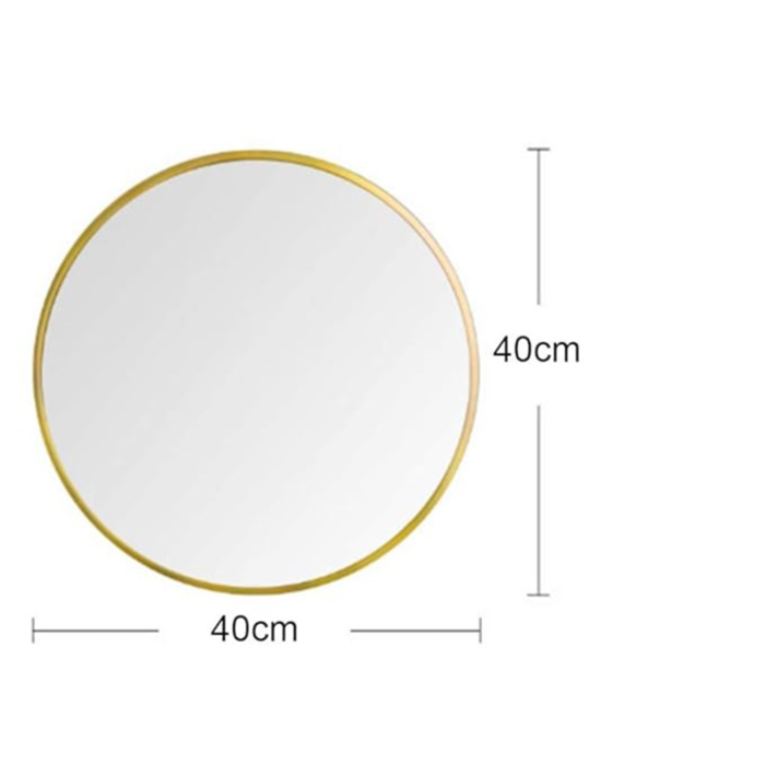 40cm gold hanging circle mirror with aluminum frame for modern home decor Qatar