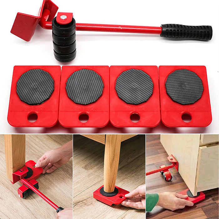 Furniture Mover Tool Set - Heavy Duty 4-Wheel Mover Roller - Furniture Transport Lifter 4 pcs
