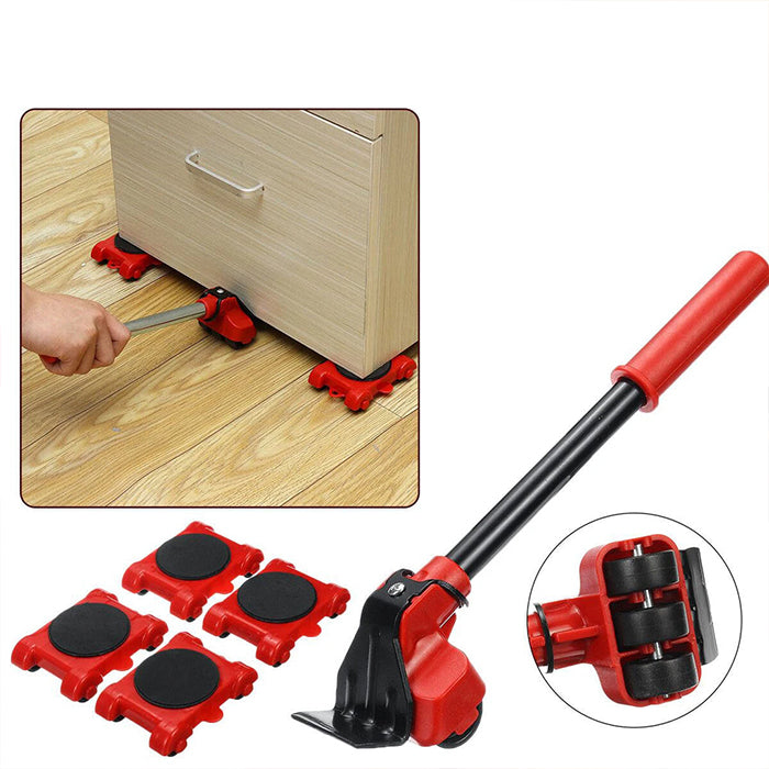 Furniture Mover Tool Set - Heavy Duty 4-Wheel Mover Roller - Furniture Transport Lifter.