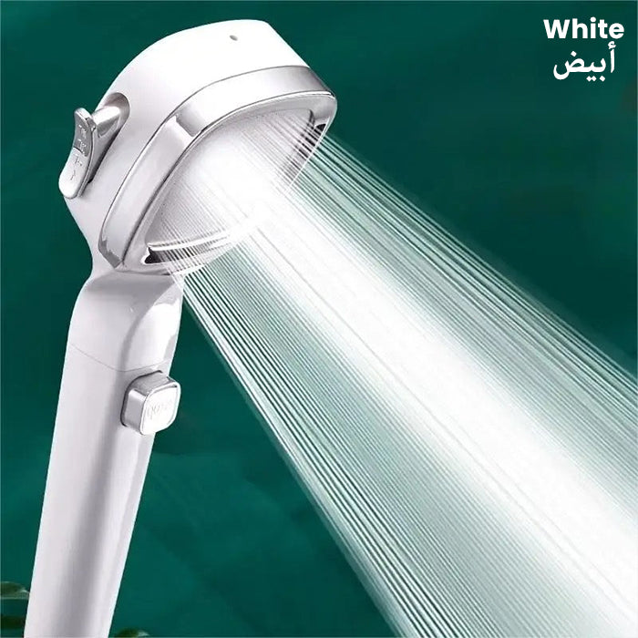 4 Modes High Pressure Shower Head, Water Saving Adjustable Shower with Filter white