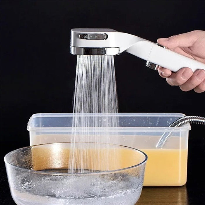 4 Modes High Pressure Shower Head, Water Saving Adjustable Shower with Filtering