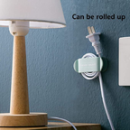 4 Pcs Punch Free Adhesive Wall Cable Cord Holder More convenient can be rolled up