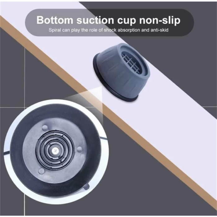 4 Pcs Washing Machine Dishwasher Anti-Vibration Foot Pads With Suction Cup For Leveling anti skid