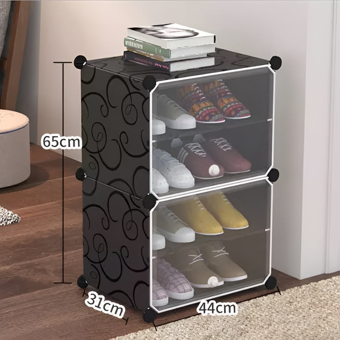 Dustproof Multi-Layer Shoe Cabinet with Doors