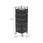 Compact rotating spice rack organizer, a kitchen rotating storage rack, revolving spice rack for easy access to jars Qatar