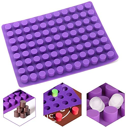 Mini Round Cheese Cake Moulds with 88 cavities Baking Silicone Mould for Candy Ice Mould and Chocolate Truffle Jelly