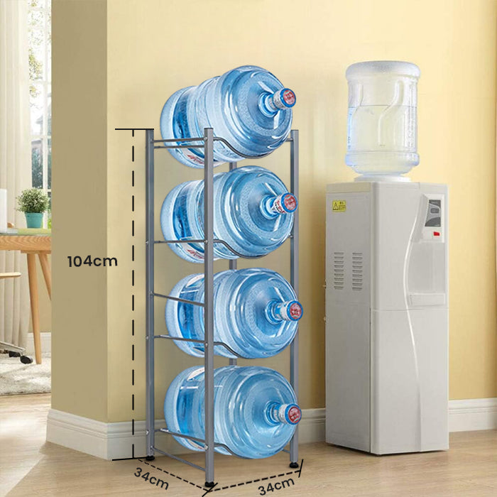5 Gallon Water Bottle Stand, Heavy Duty Metal Water Bottle Jug Holder 4 layer Dimension
