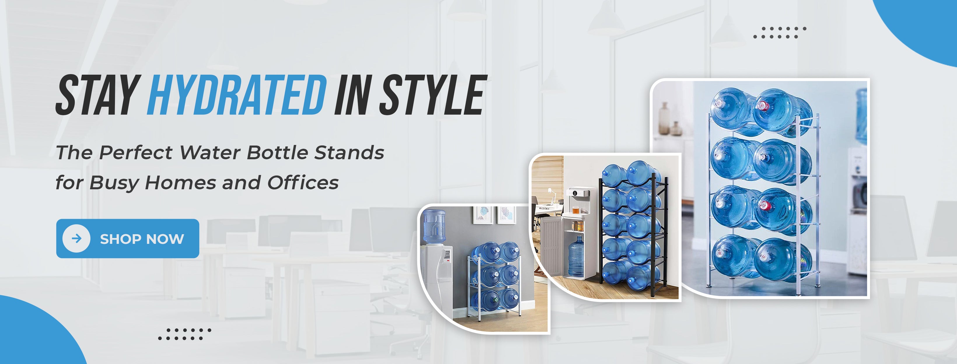 5 Gallon Water Bottle Stand, Heavy Duty Metal Water Bottle Jug Holder busy homes and offices
