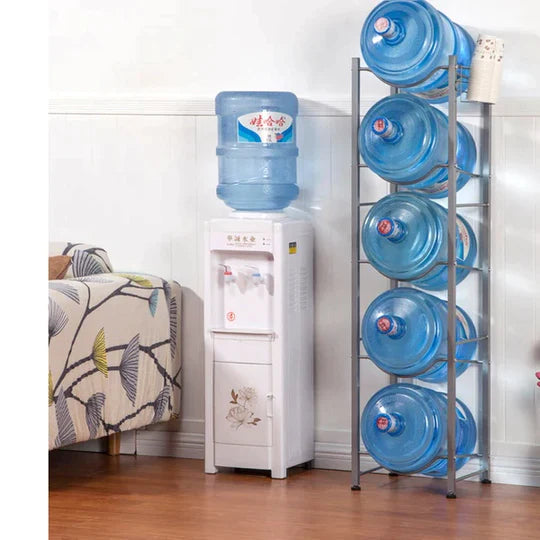 5 Gallon Water Bottle Stand, Metal Water Bottle Holder Storage Rack - 5 Layer