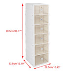 6-Tier Foldable Shoe Organizer for Closet Stackable No Assembly Shoe Organizer Dimensions