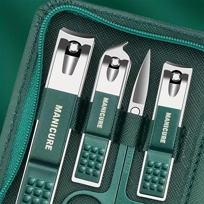 9-Piece Nail Clipper Set, Manicure Set with Travel Case Nail Care Set Stainless Steel strong