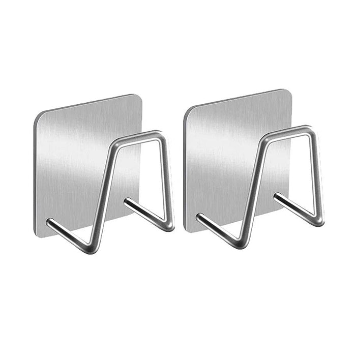 Adhesive Sponge Holder for Kitchen Sink, Stainless Steel Scrubber Hanger Caddy Accessories Storage Rack Stand  2 stand