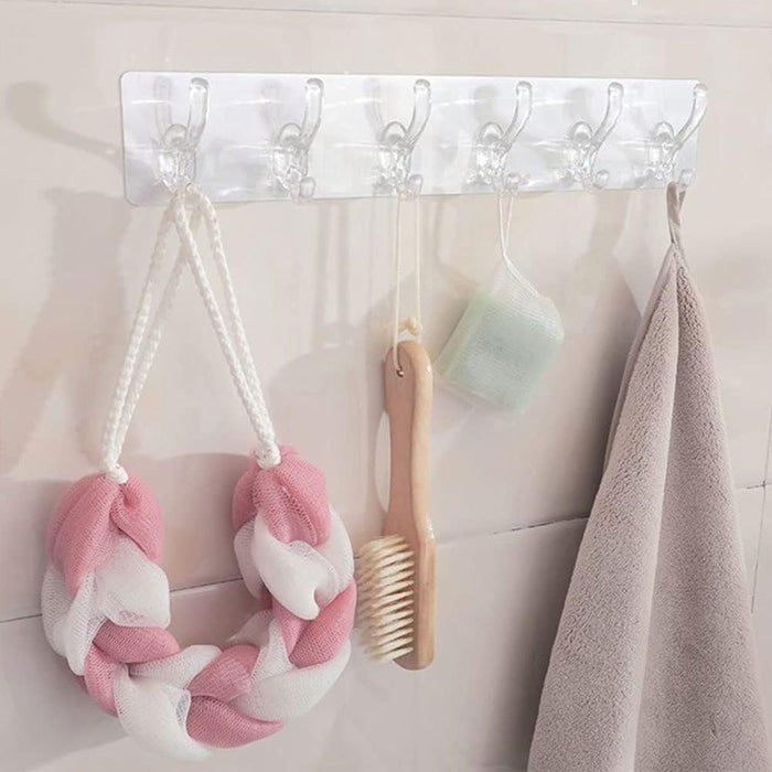 Adhesive Stronger Plastic Wall Hangers Hooks For Hanging Robe space saver