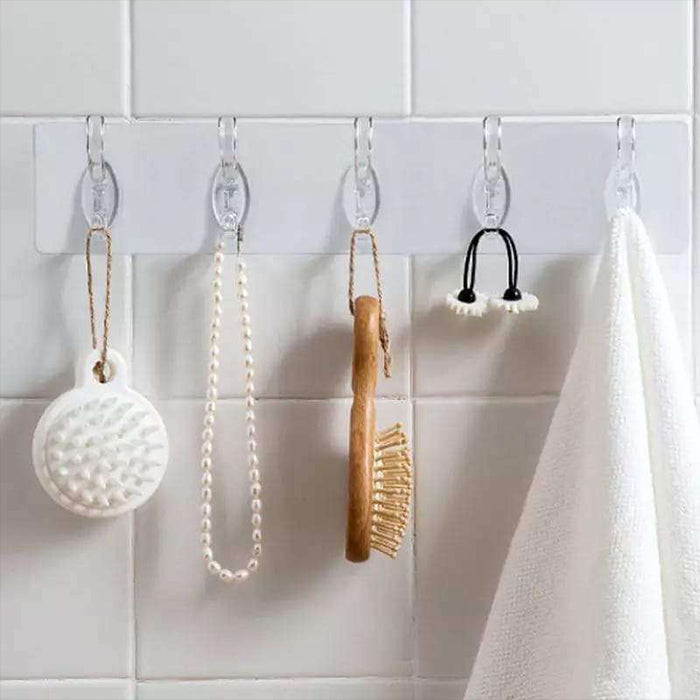 Adhesive Stronger Plastic Wall Hangers Hooks For Hanging Robe versatile placements