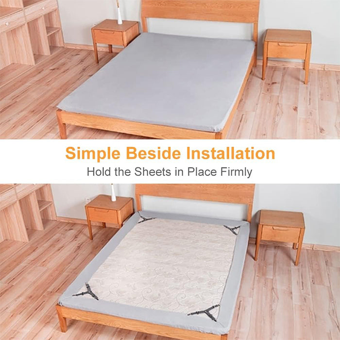 Adjustable Bed Sheet Holder Straps simple beside installation