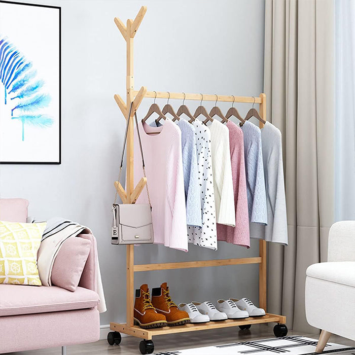 Adjustable clothes rack with sturdy frame, modern garment hanger stand and clothes hanger stand by Homesouq Qatar