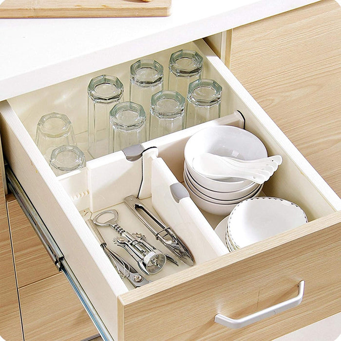Adjustable Drawer Dividers Organizers Separators Retractable Partition Kitchen Drawer