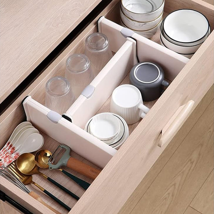 Adjustable Drawer Dividers Organizers Separators Retractable Partition Kitchen Drawer Durable