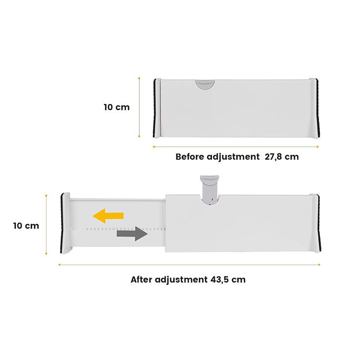 Adjustable Drawer Dividers Organizers Separators Retractable Partition Kitchen Drawer Easy Maintenance