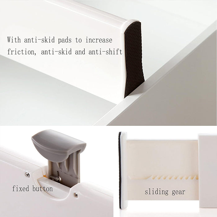 Adjustable Drawer Dividers Organizers Separators Retractable Partition Kitchen Drawer Premium Material
