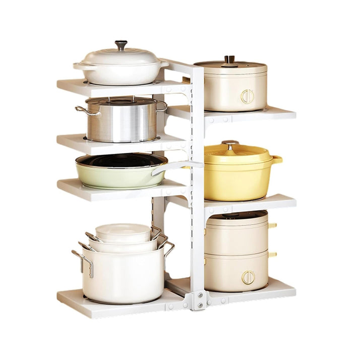 Adjustable Pot Organizer Rack for Under Cabinet, Heavy Duty Storage Holder  Heavy-Duty Load Capacity
