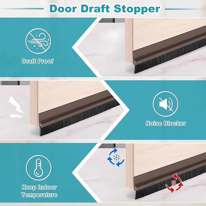 Draft Stopper showing draft proof noise blocker and temperature control features Homesouq Qatar