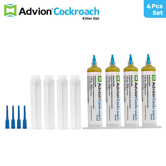 Advion Cockroach Gel Bait, German Roach Insect Pest Control, Indoor and Outdoor Use 4 pcs
