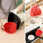 Air Fryer Silicone Pot, Easy Cleaning Air Fryer Silicone Basket Heat Resistant Reusable